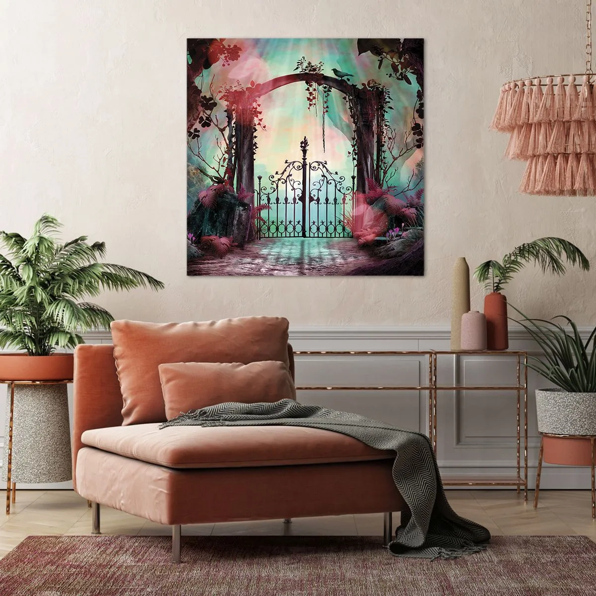 Quadro em tela - Jardim secreto - 30x30 cm