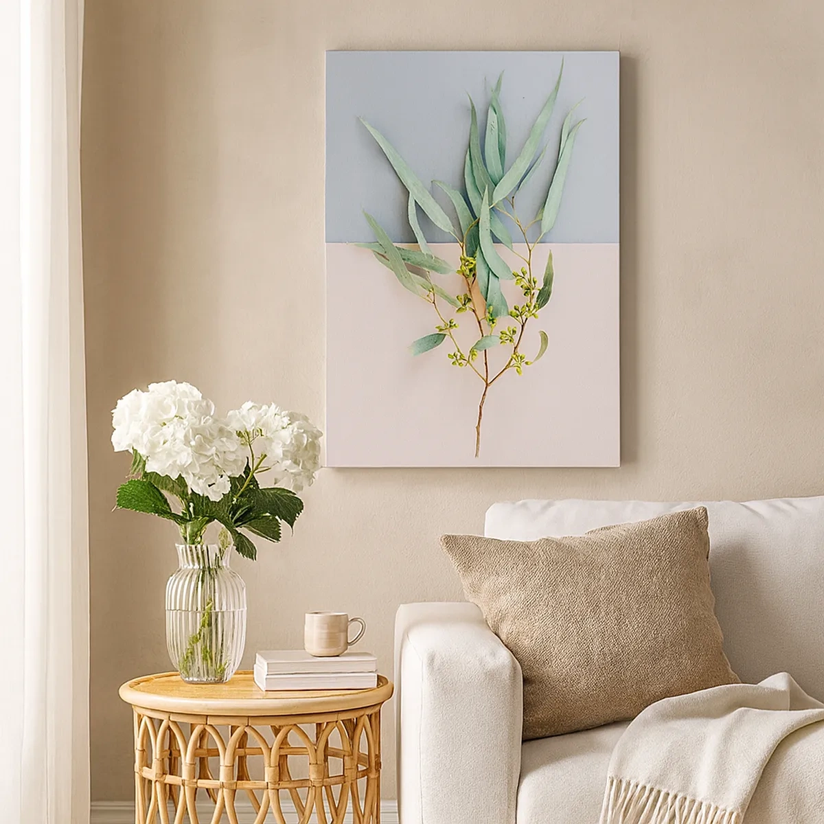 Quadro em tela - Sutileza pastel - 50x70 cm