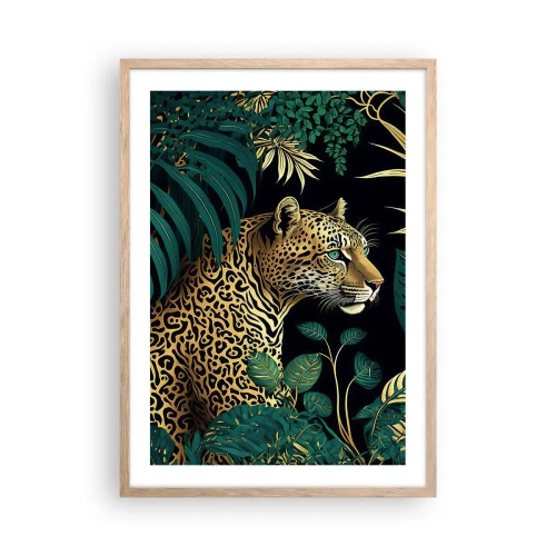 Pôster com moldura de carvalho claro - Um anfitrião na selva - 50x70 cm