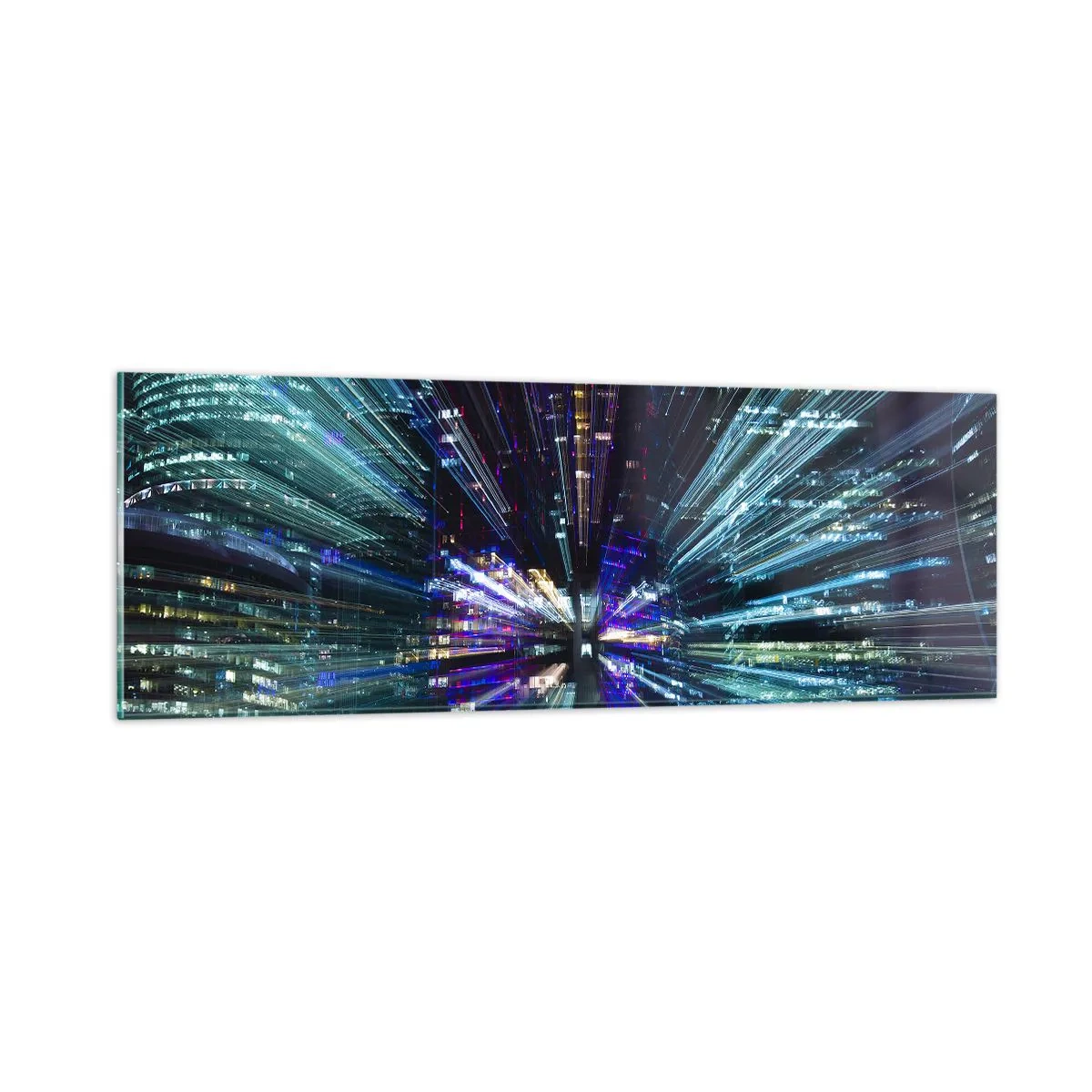 Quadro em vidro - Transição para o hiperespaço - 90x30 cm