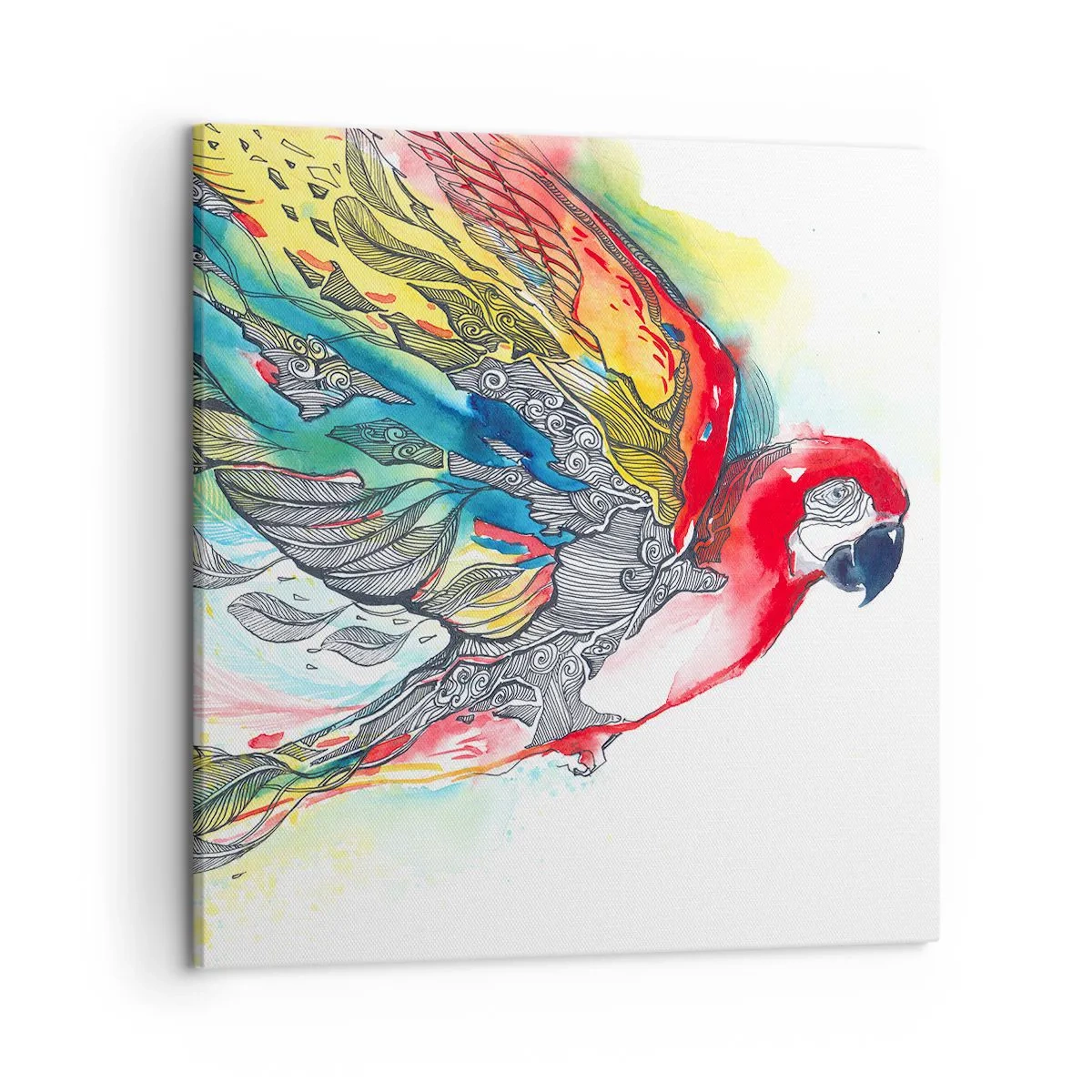 Quadro em tela - Viva com cor - 50x50 cm