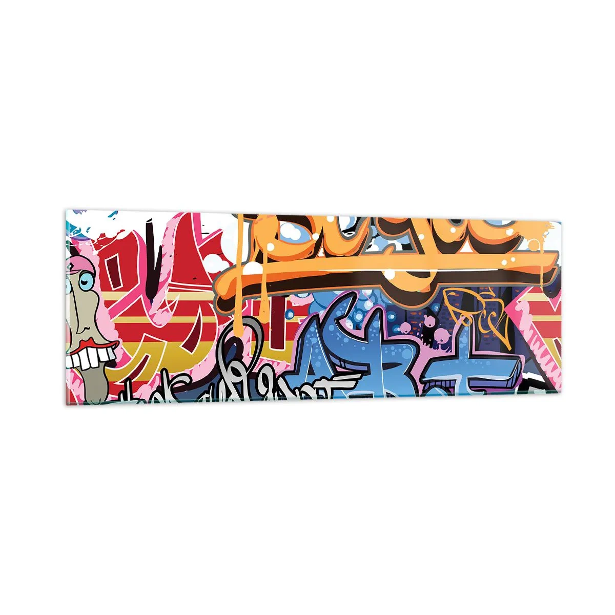 Quadro em vidro - Murais, murais, murais... - 90x30 cm