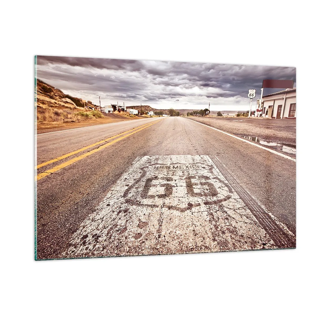 Quadro em vidro - Mother Road - uma lenda americana - 120x80 cm
