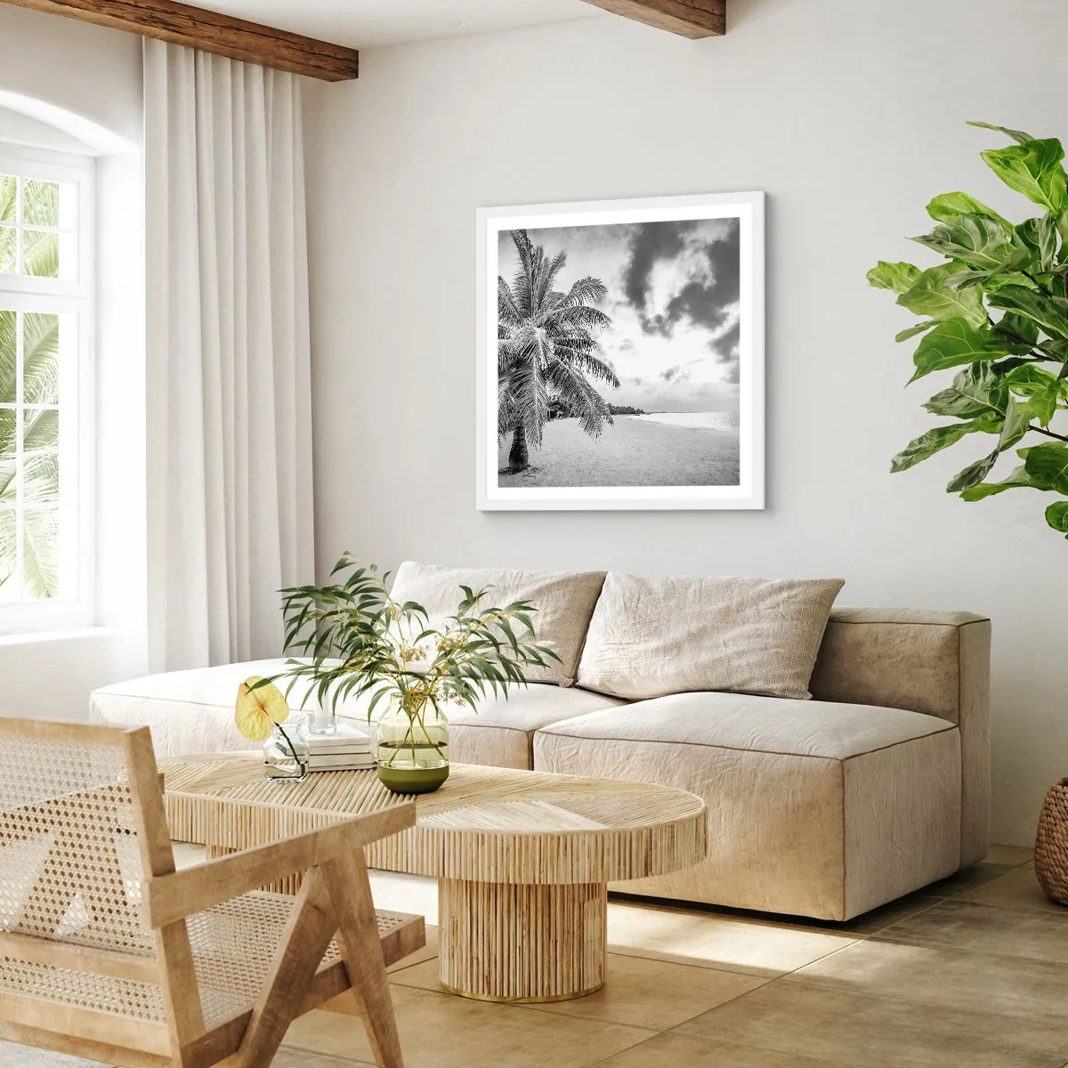 Pôster em moldura branca - Quando anseia por solidão... - 40x40 cm