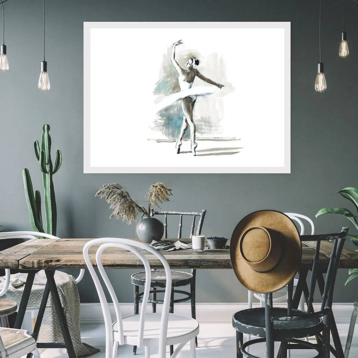 Pôster - Encantada num cisne - 70x50 cm