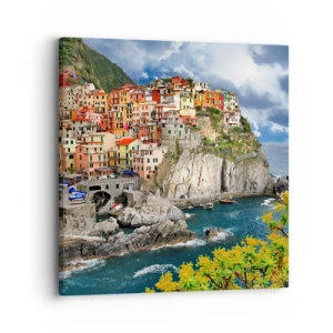 Quadro em tela - Um aglomerado nas rochas - 30x30 cm