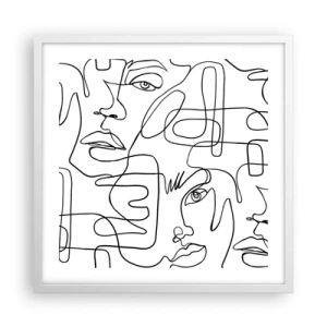 Pôster em moldura branca - Em emoções emaranhadas - 50x50 cm