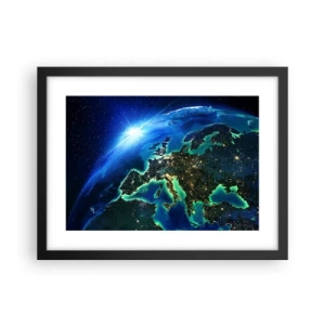 Pôster com moldura preta - Uma Europa cintilante - 40x30 cm