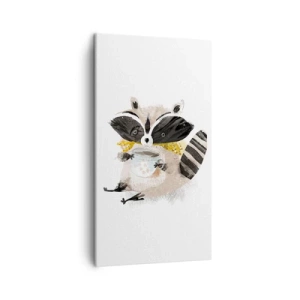 Quadro em tela - O meu amigo guaxinim - 45x80 cm