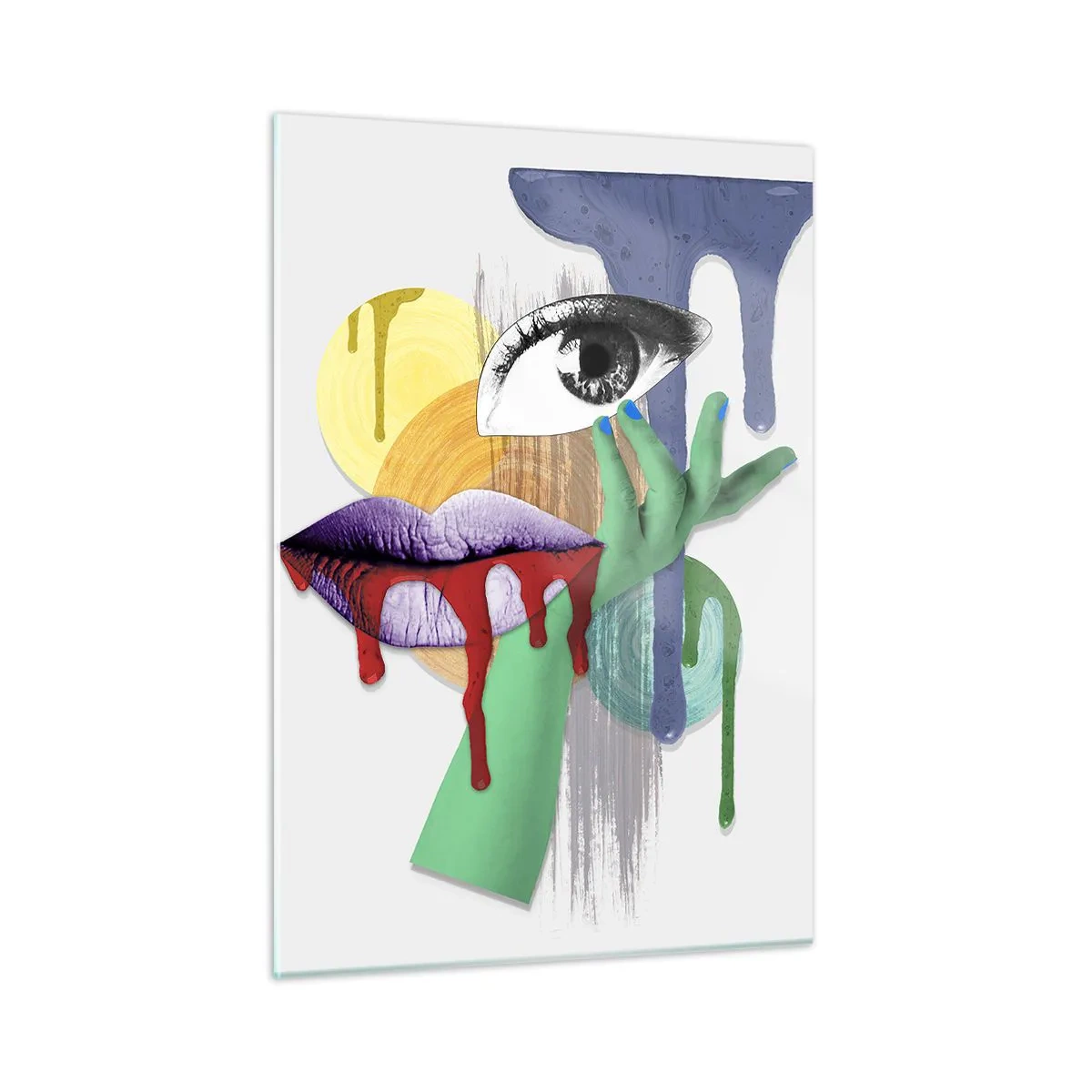 Quadro em vidro - Retrato desconstruído - 50x70 cm