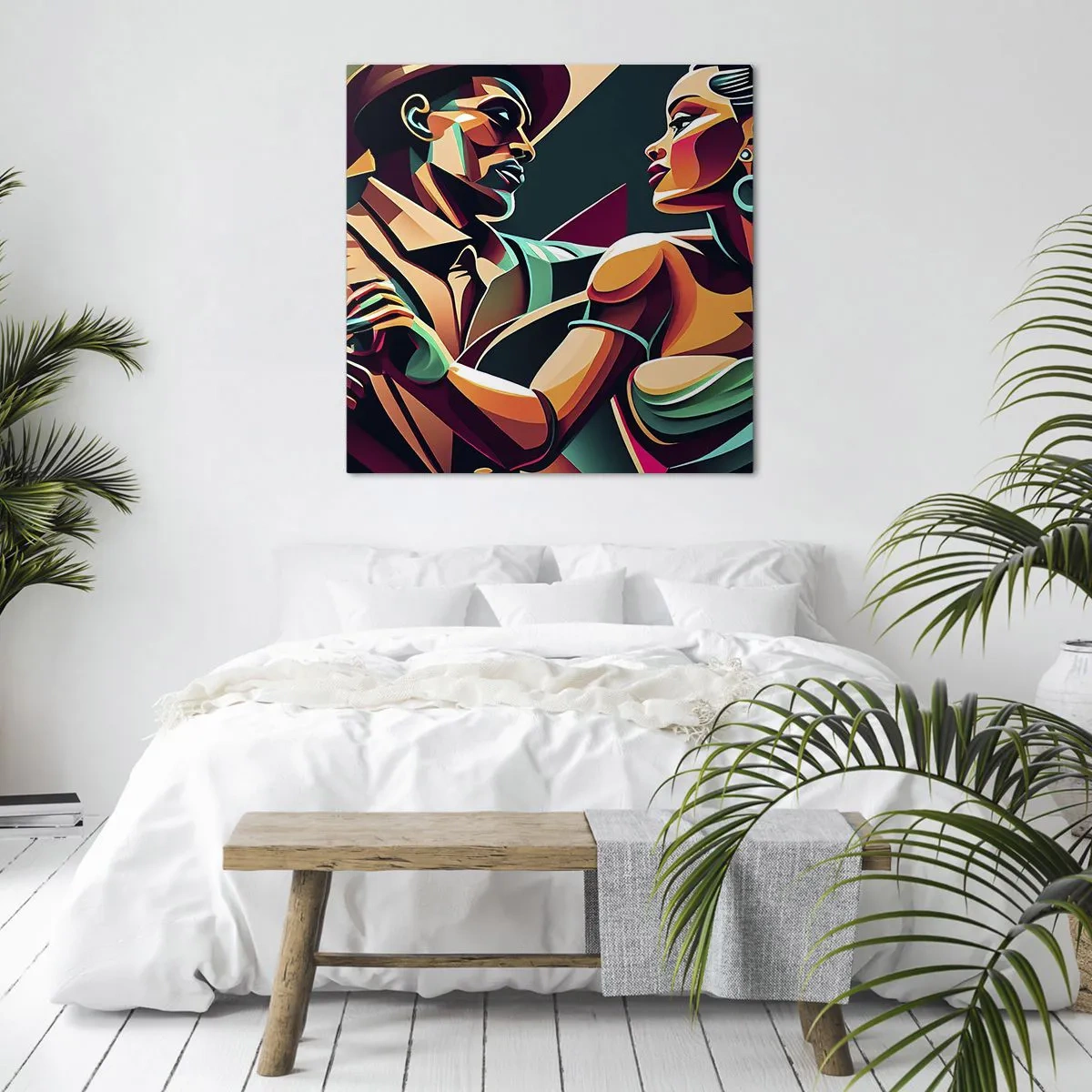 Quadro em tela - No ritmo do coração - 40x40 cm