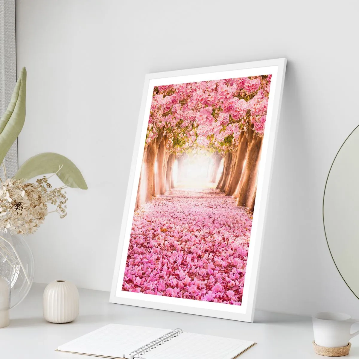 Pôster em moldura branca - O Caminho para o Paraíso - 30x40 cm