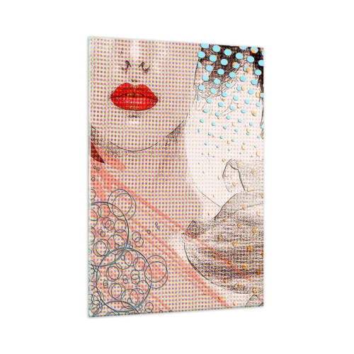 Quadro em vidro - Heroína de cartoon - 50x70 cm