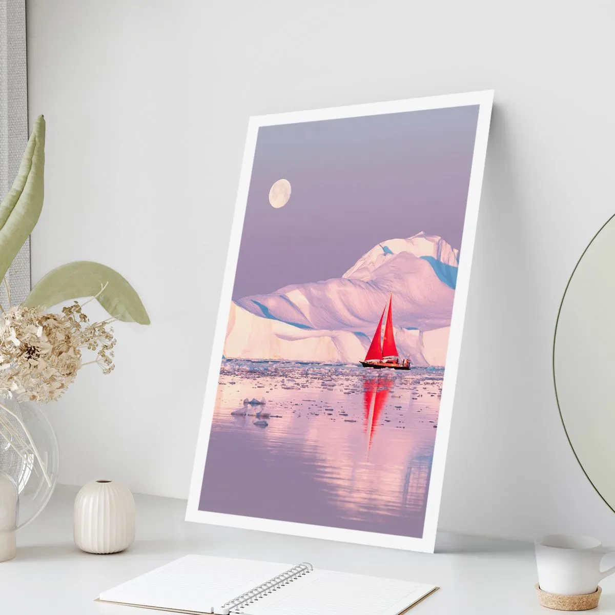 Pôster - O calor da vela, a frieza do gelo - 50x70 cm