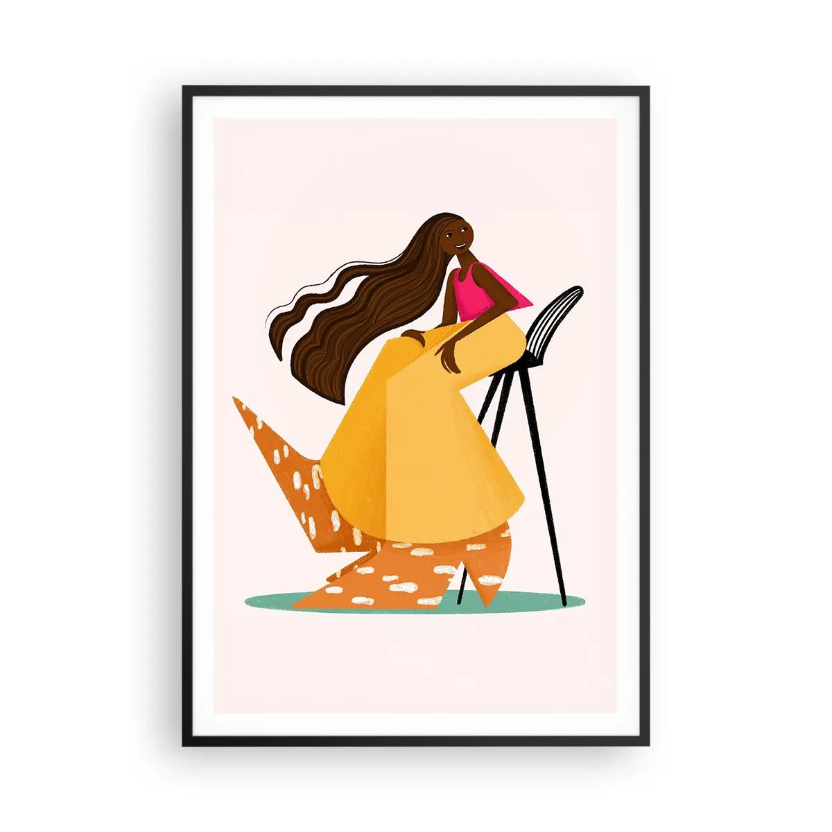 Pôster com moldura preta - Moda também é divertida - 70x100 cm