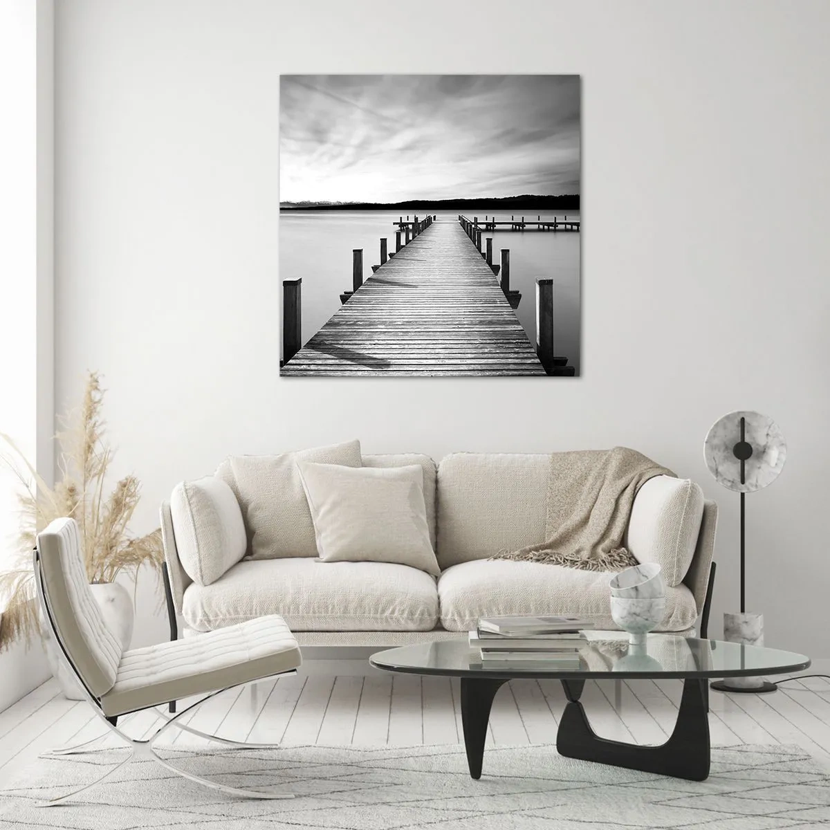 Quadro em vidro - A fonte da tranquilidade - 30x30 cm