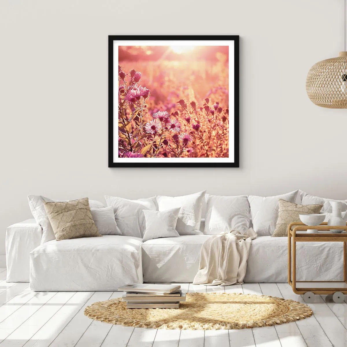 Pôster com moldura preta - Antes do verão acabar - 50x50 cm