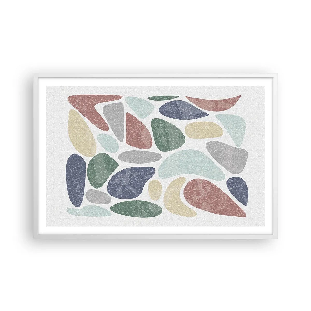 Pôster em moldura branca - Um mosaico de cores em pó - 91x61 cm