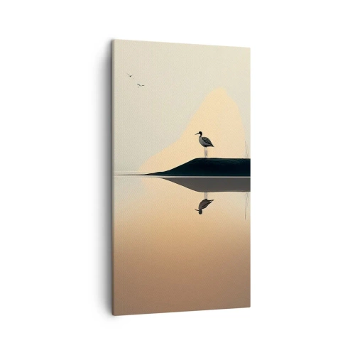 Quadro em tela - Senhor no lago - 45x80 cm