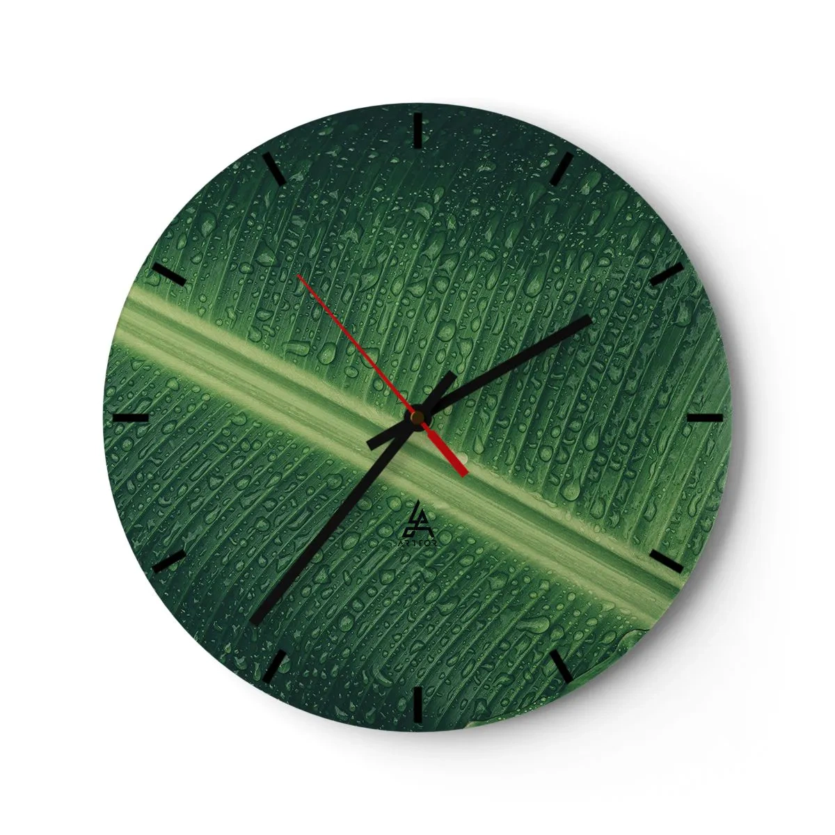 Relógio de parede - Relógio em vidro - A estrutura da vegetação - 40x40 cm