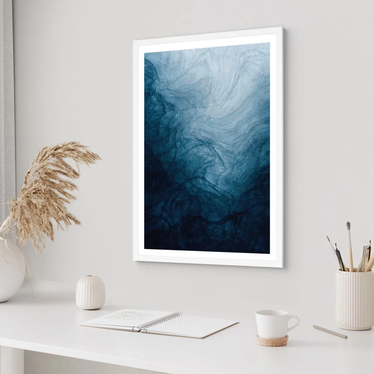 Pôster em moldura branca - Nas profundezas - 50x70 cm