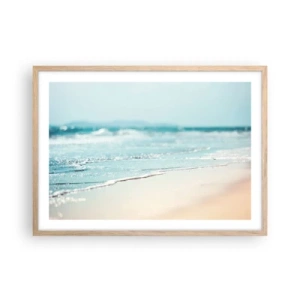 Pôster com moldura de carvalho claro - Calor e ruído - 70x50 cm