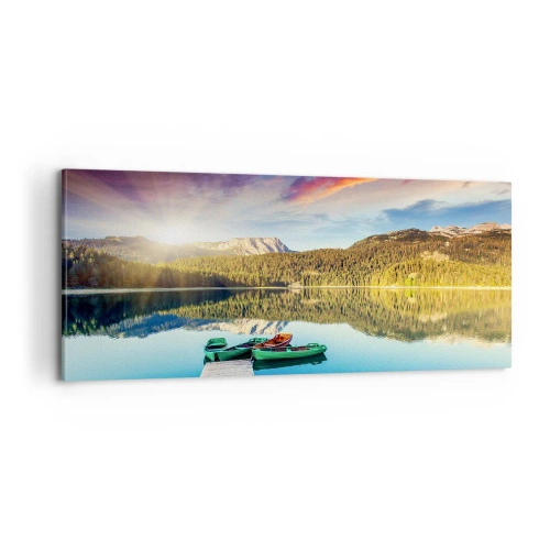 Quadro em tela - Sobre a água tão lisa como um espelho - 100x40 cm