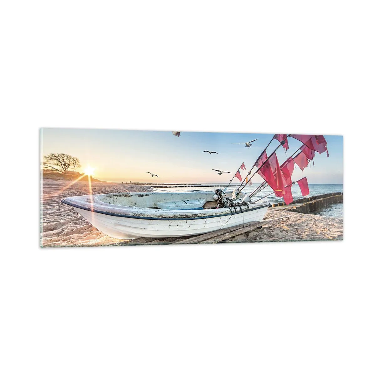 Quadro em vidro - Um merecido descanso - 90x30 cm