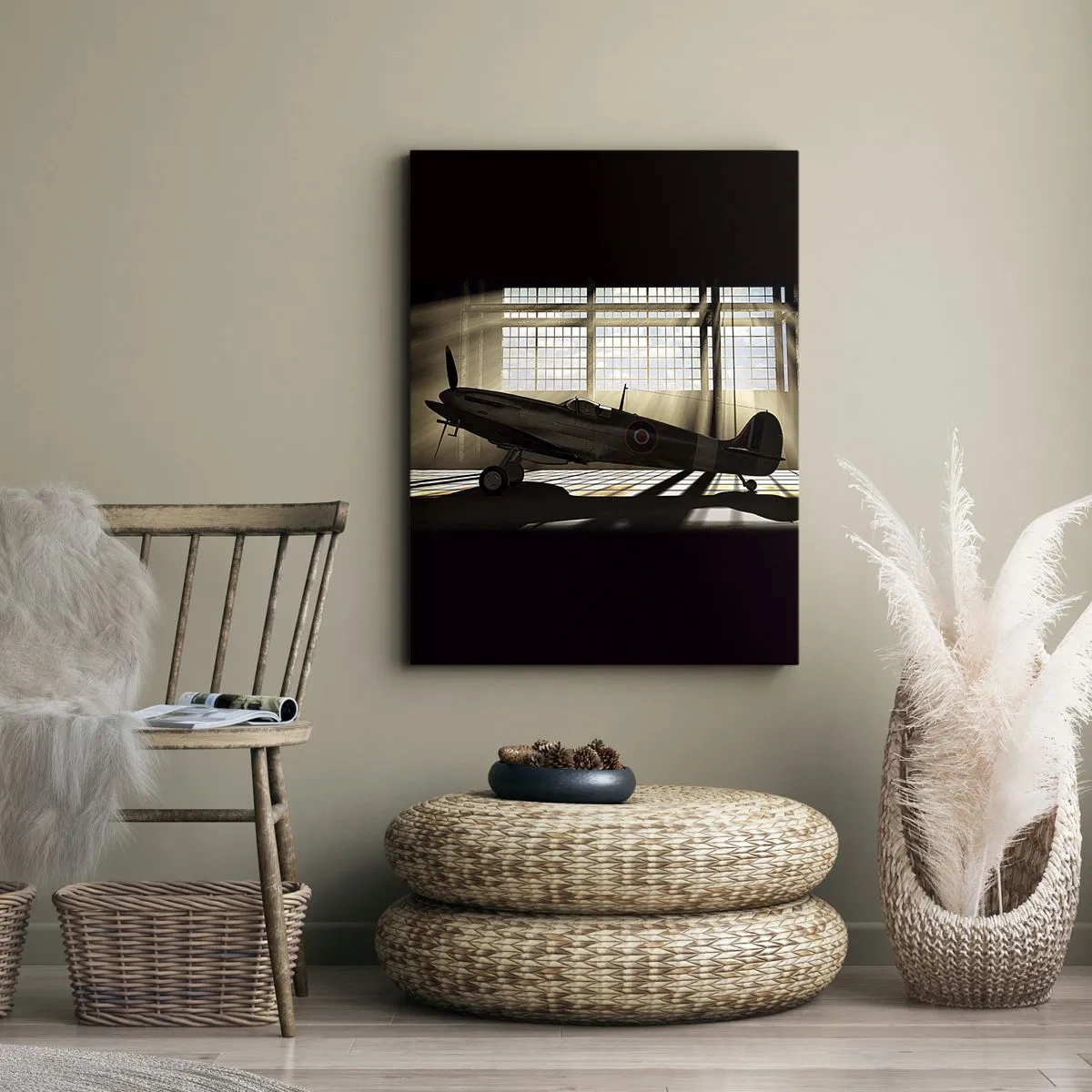 Quadro em tela - Descanso do guerreiro - 65x120 cm