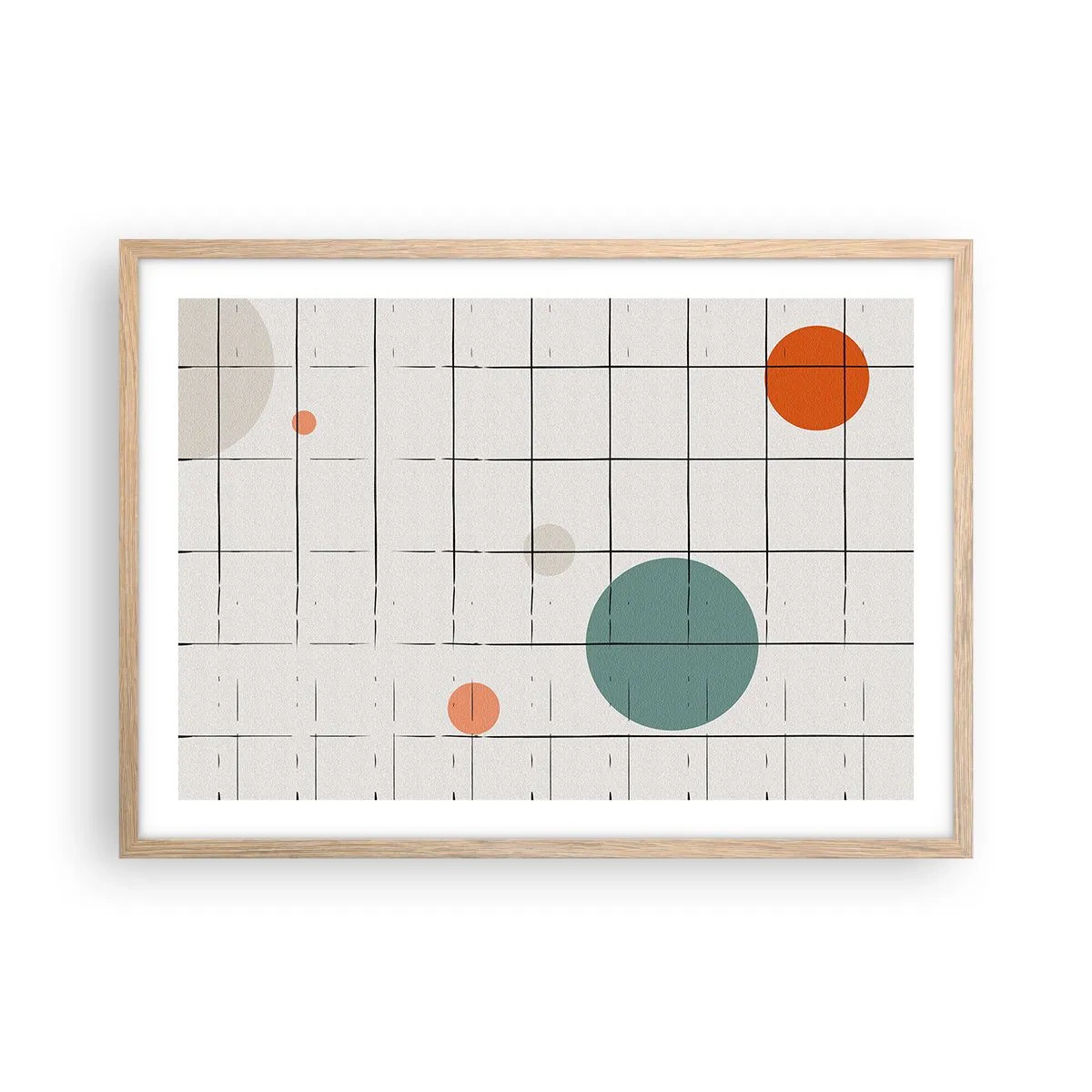 Pôster com moldura de carvalho claro - Encurralado. Nós ou eles? - 70x50 cm