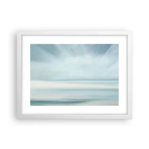 Pôster em moldura branca - Paz ao horizonte - 40x30 cm
