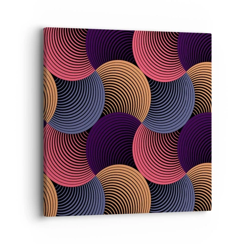 Quadro em tela - Num ritmo circular - 40x40 cm