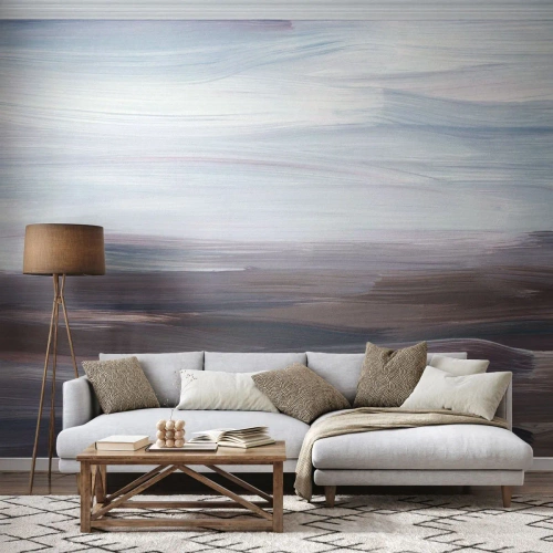 Papel de Parede Premium Canvas - Elementos: água - Pintar, Pedaço, Minimalismo - 350x256 cm