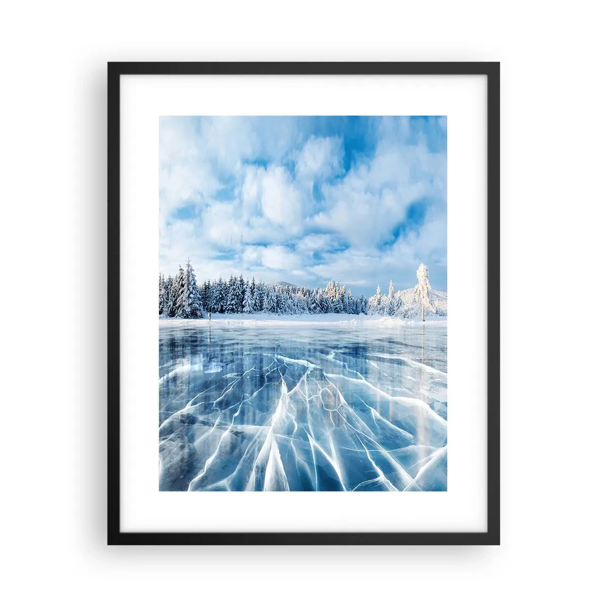 Pôster com moldura preta - Vista deslumbrante e cristalina - 40x50 cm