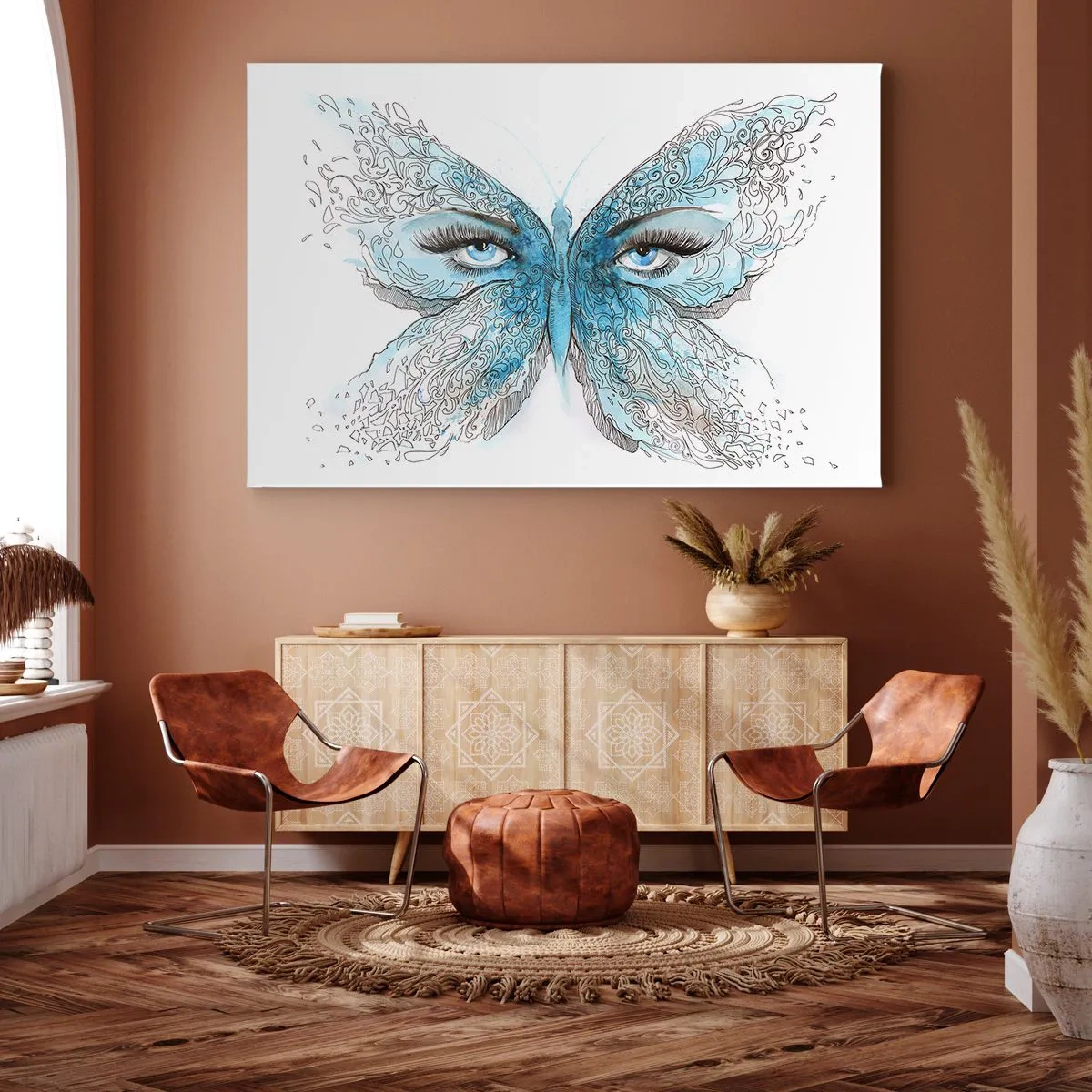 Quadro em tela - Borboleta eros - 120x80 cm