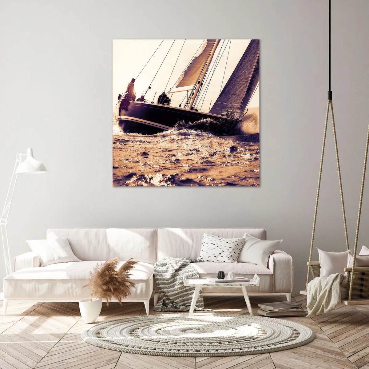 Quadro em tela - A velejar, marujo - 70x70 cm