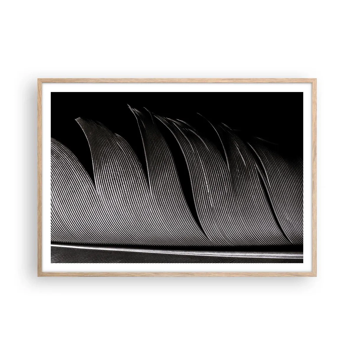 Pôster com moldura de carvalho claro - A caneta – um design maravilhoso - 100x70 cm