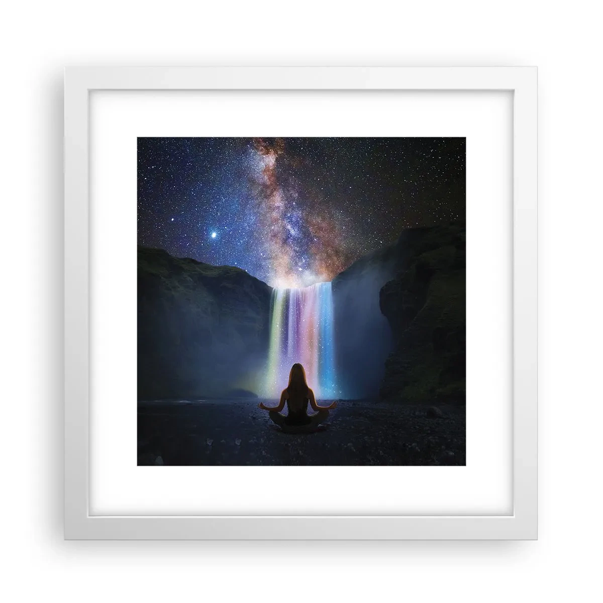 Pôster em moldura branca - Harmonia absoluta - 30x30 cm