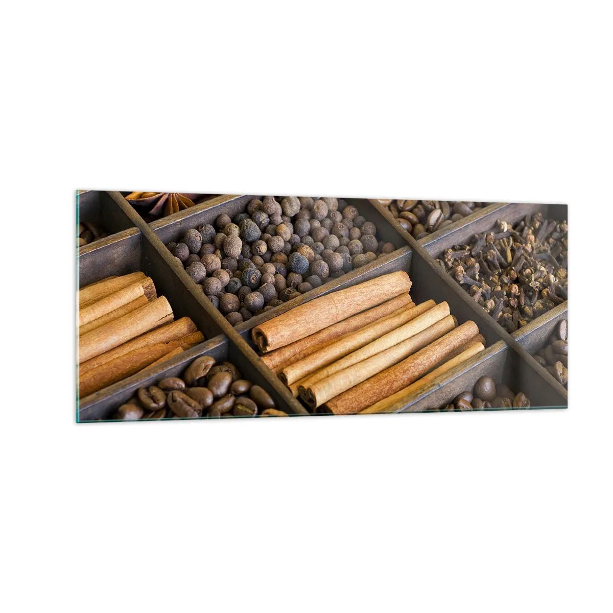 Quadro em vidro - Um tesouro de aromas - 100x40 cm