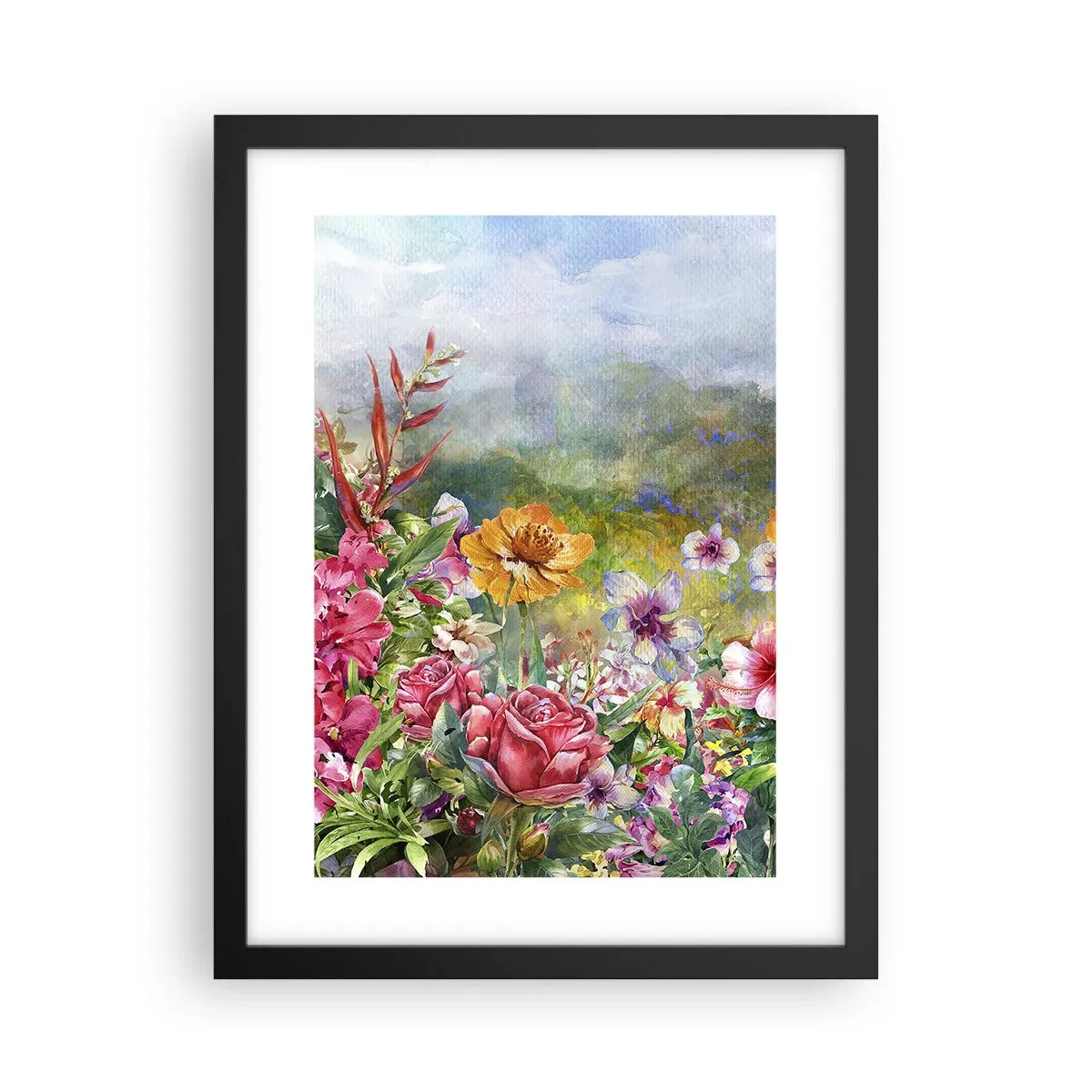 Pôster com moldura preta - O jardim que enlouqueceu - 30x40 cm