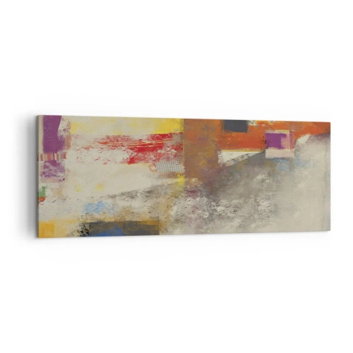Quadro em tela - Geometria das cores - 140x50 cm