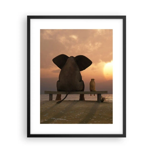 Pôster com moldura preta - Como é bom ficarmos em silêncio juntos - 40x50 cm