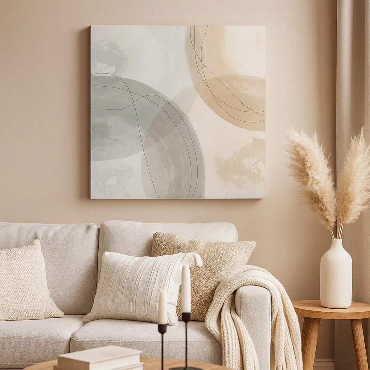 Quadro em tela - Difusão de Mundos - 30x30 cm