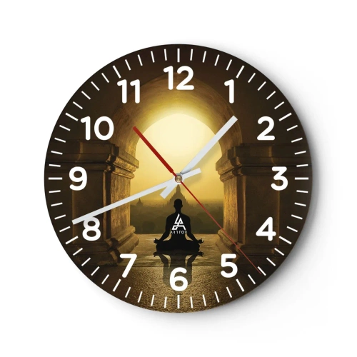 Relógio de parede - Relógio em vidro - Harmonia completa - 30x30 cm