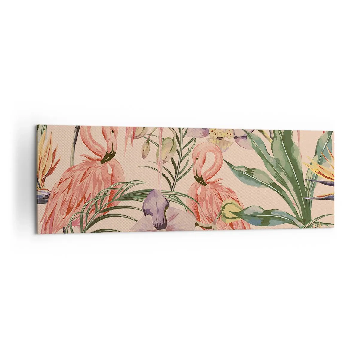 Quadro em tela - Balé rosa em flores - 160x50 cm