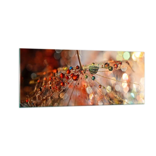 Quadro em vidro - Enroscado numa teia de aranha - 100x40 cm