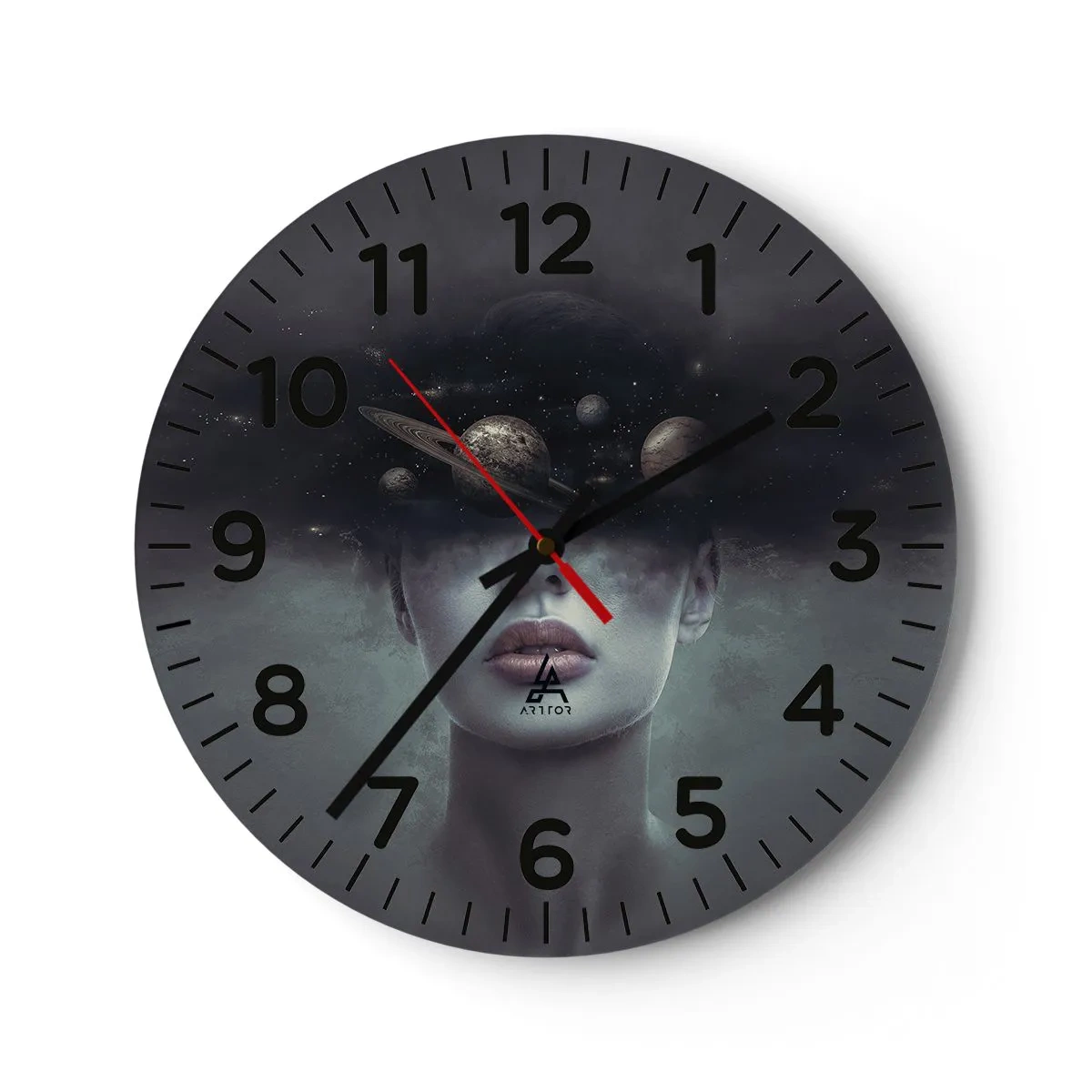 Relógio de parede - Relógio em vidro - E os planetas estão a enlouquecer... - 40x40 cm