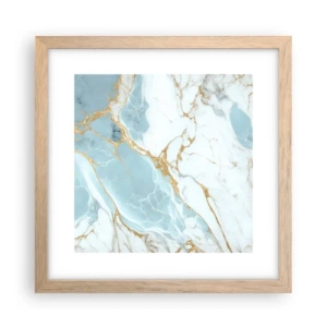 Pôster com moldura de carvalho claro - Riqueza de pedra - 30x30 cm