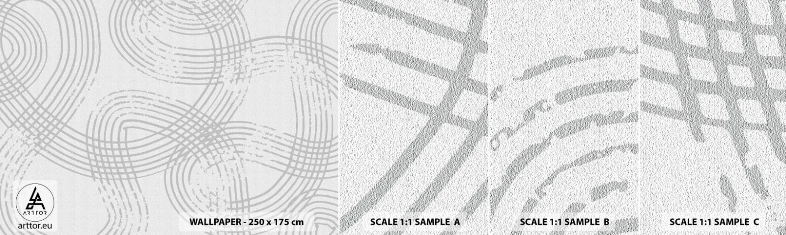 Amostra de Papel de Parede Standard Eco - Não existe caminho reto - Minimalismo, Pedaço, Brilhante - 100x30 cm