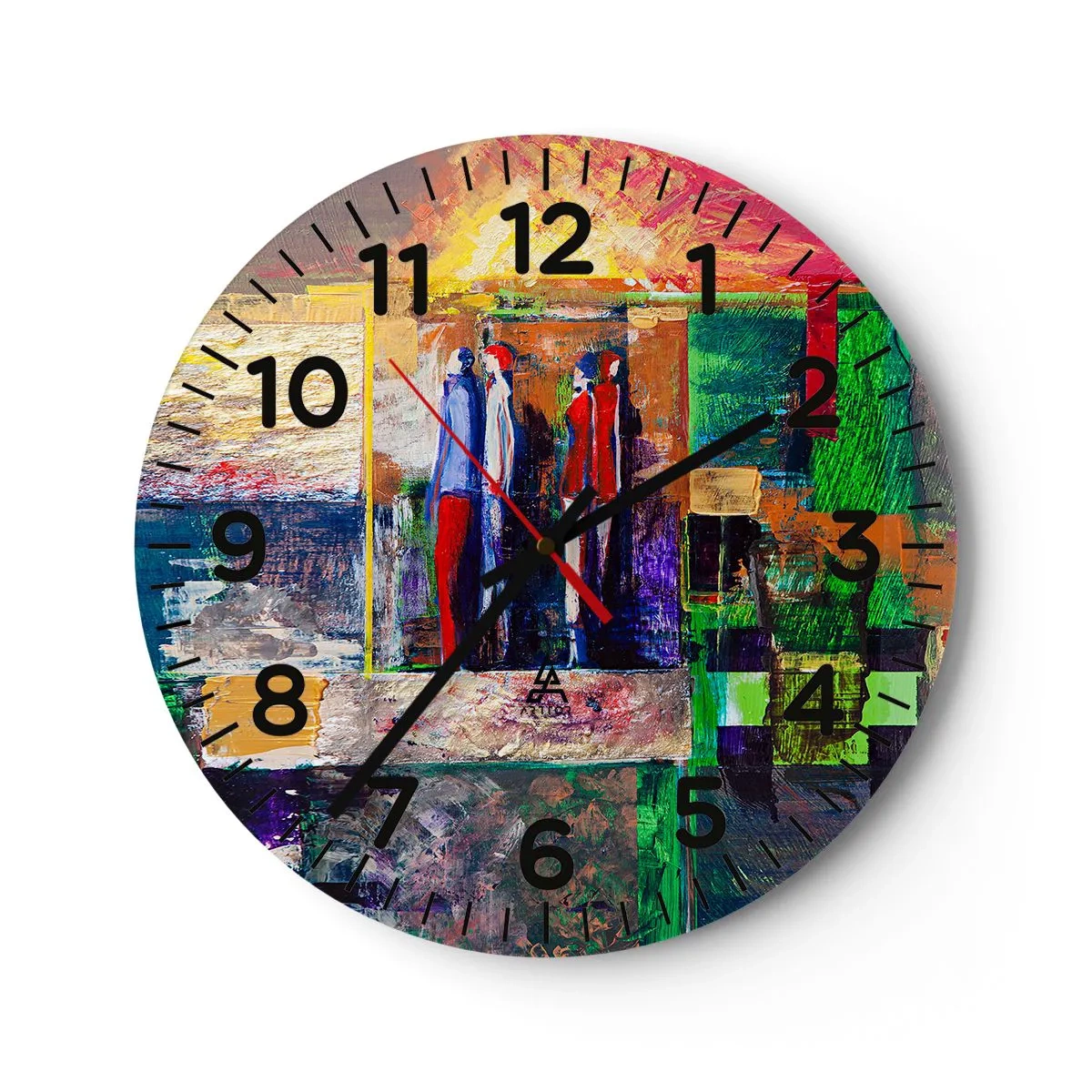 Relógio de parede - Relógio em vidro - Relacionamentos e emoções - 40x40 cm